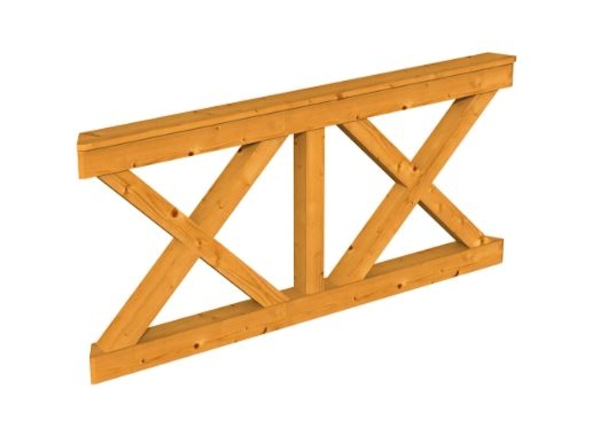 Skan Holz Brüstung Andreaskreuze zu Pavillon Nancy-Größe 3, eiche hell Skan Holz Brüstung Andreaskreuze zu Pavillon Nancy-Größe 3, eiche hell von Skan Holz