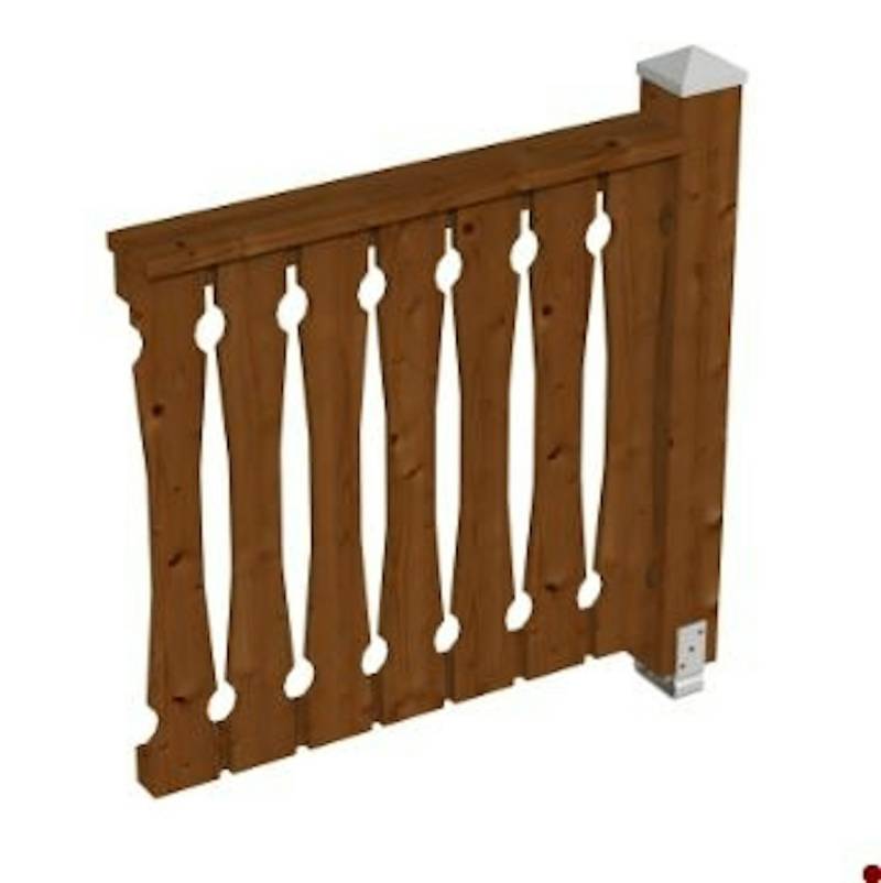 Skan Holz Brüstung Balkonschalung Pavillon Cannes/Orleans Gr. 5 nussbaum von Skan Holz