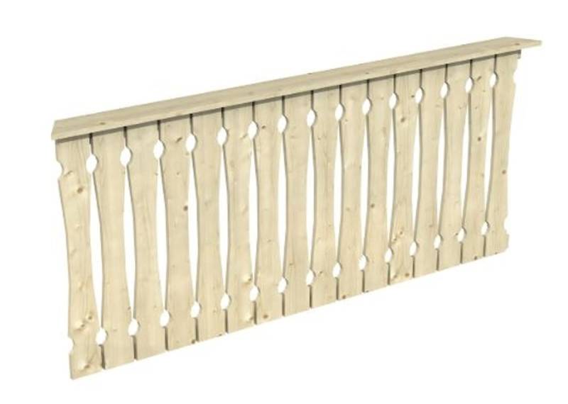 Skan Holz Brüstung Balkonschalung Pavillion Nice Gr 4 farblich unbehandelt von Skan Holz