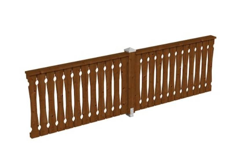 Skan Holz Brüstung Balkonschalung zu Pavillon Cannes/Orleans Gr. 2 nussbaum von Skan Holz