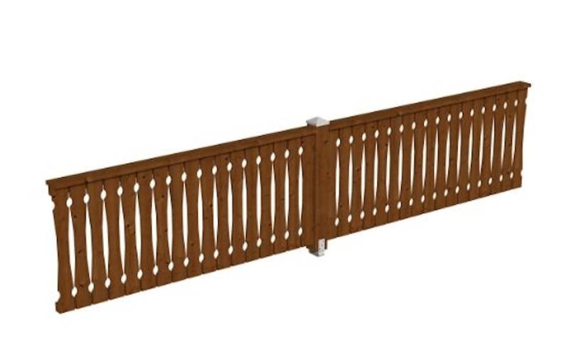 Skan Holz Brüstung Balkonschalung zu Pavillon Cannes/Orleans Gr. 4 nussbaum von Skan Holz
