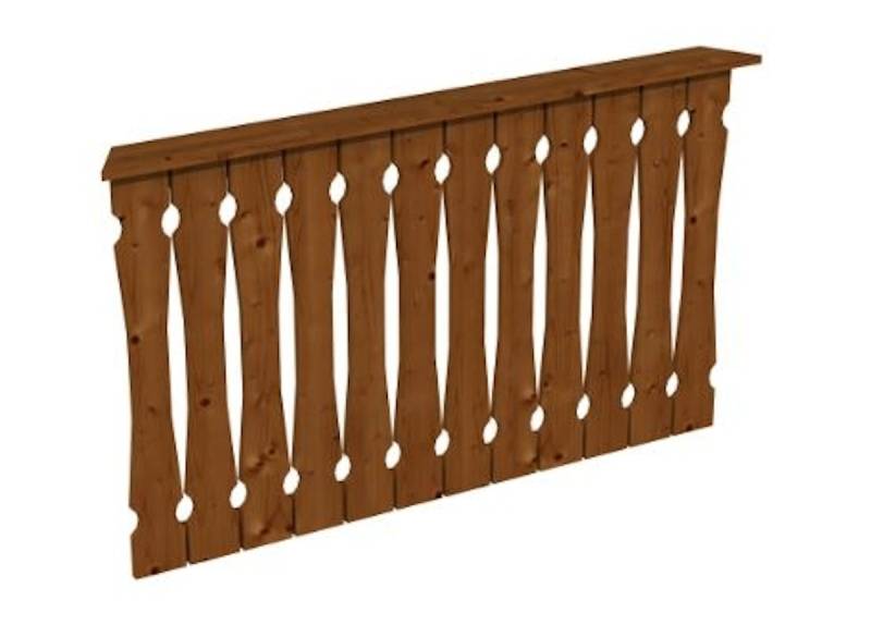 Skan Holz Brüstung Balkonschalung zu Pavillion Nice-Größe 2-nussbaum von Skan Holz