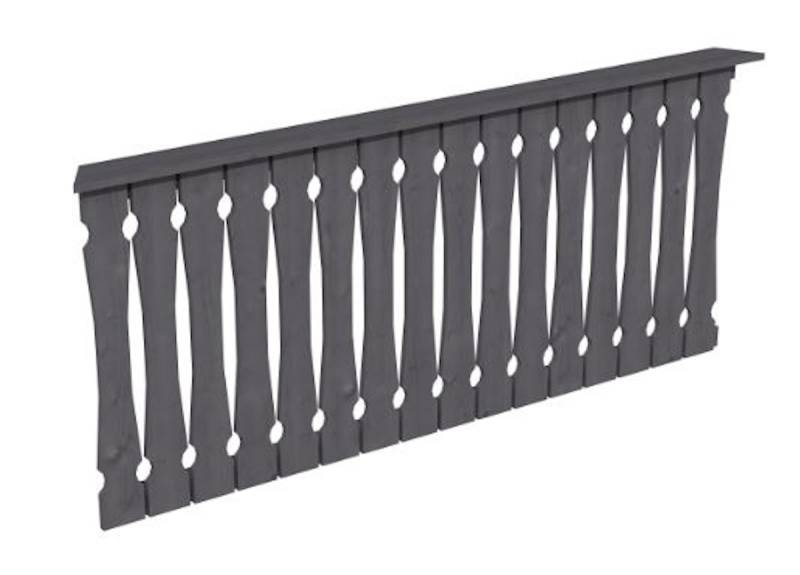 Skan Holz Brüstung Balkonschalung zu Pavillion Nice-Größe 4-grau von Skan Holz