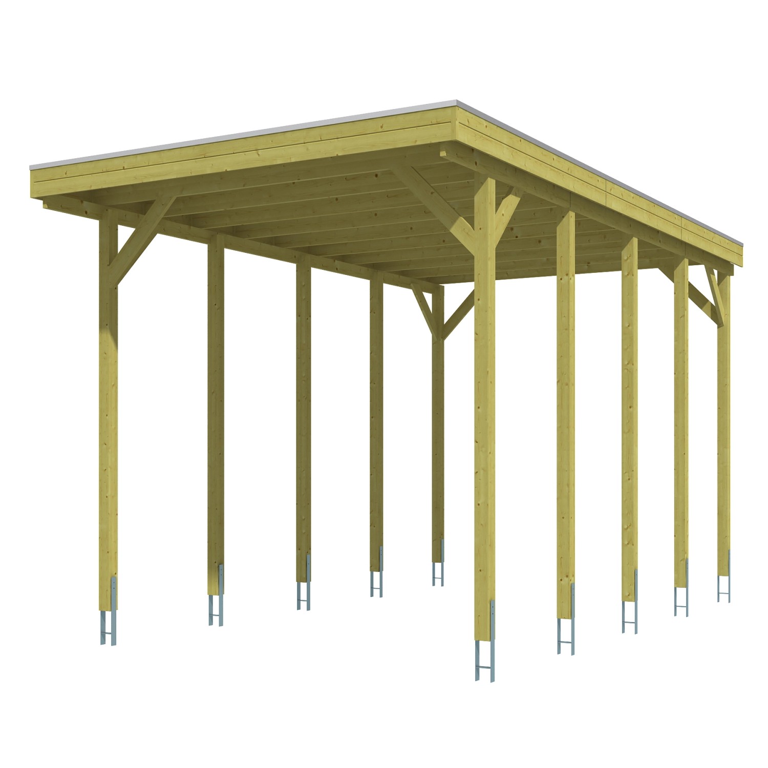 Skan Holz Flachdach-Einzelcarport für Wohnmobile Friesland 397 cm x 708 cm Skan Holz Flachdach-Einzelcarport für Wohnmobile Friesland 397 cm x 708 cm von Skan Holz
