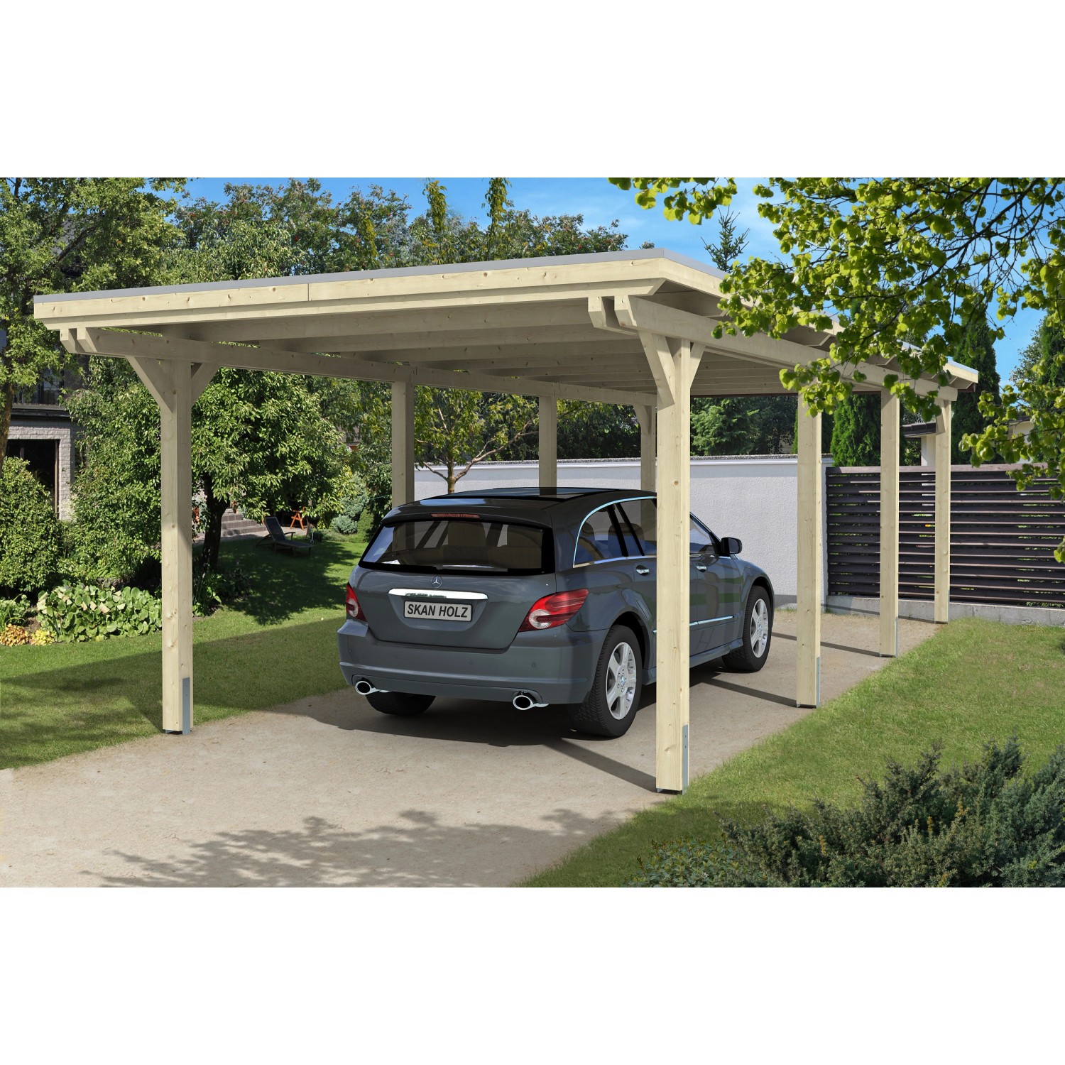 Skan Holz Carport Emsland 354 cm x 846 cm Natur Skan Holz Carport Emsland 354 cm x 846 cm Natur von Skan Holz