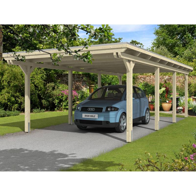 Skan Holz Carport Emsland 404 cm x 846 cm Natur Skan Holz Carport Emsland 404 cm x 846 cm Natur von Skan Holz