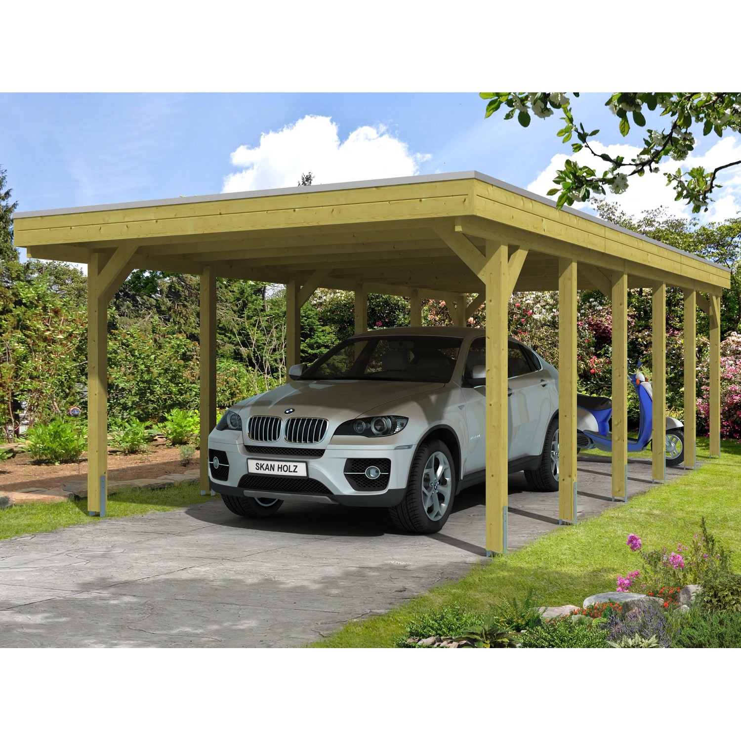 Skan Holz Carport Friesland 397 cm x 860 cm von Skan Holz