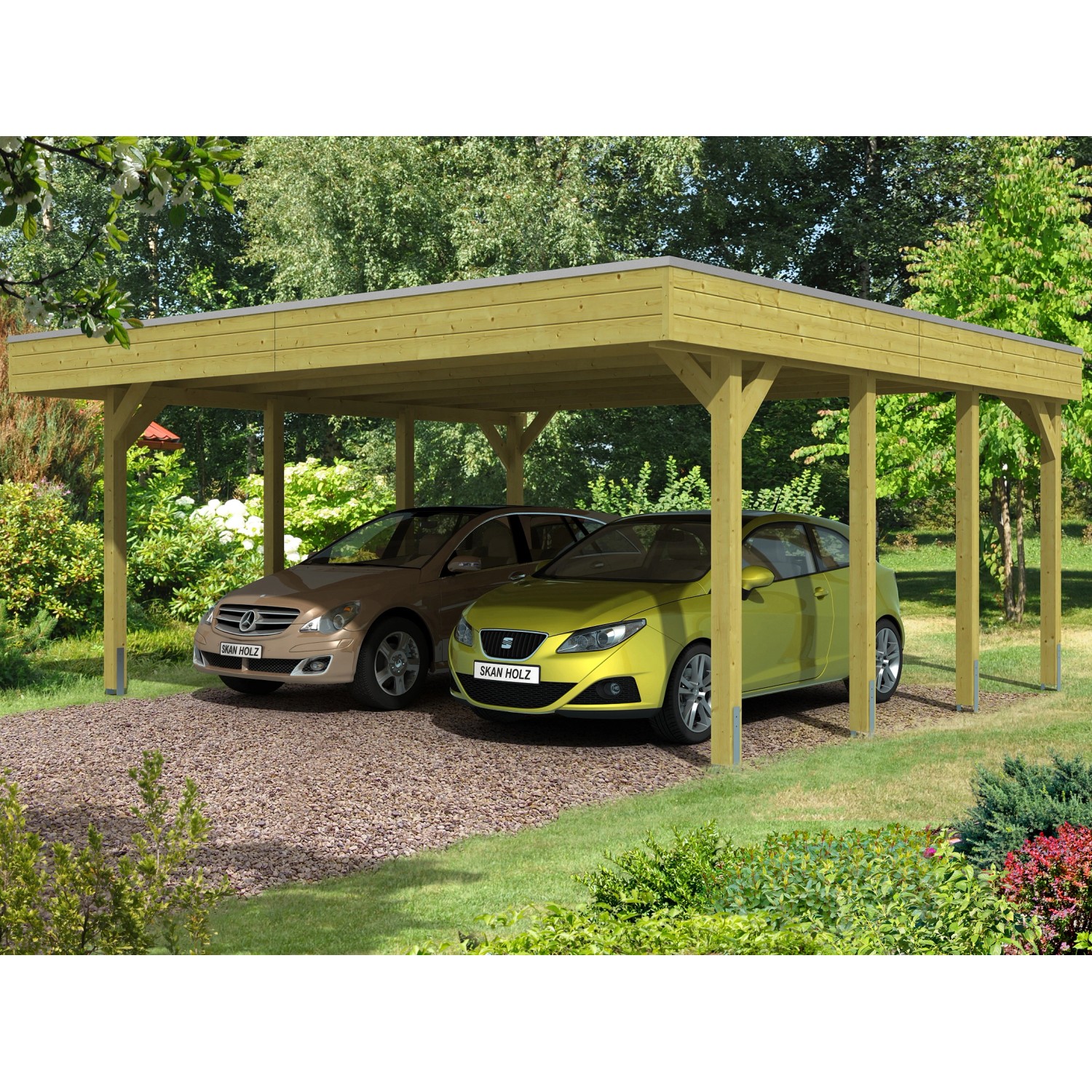 Skan Holz Carport Friesland 557 cm x 555 cm Skan Holz Carport Friesland 557 cm x 555 cm von Skan Holz