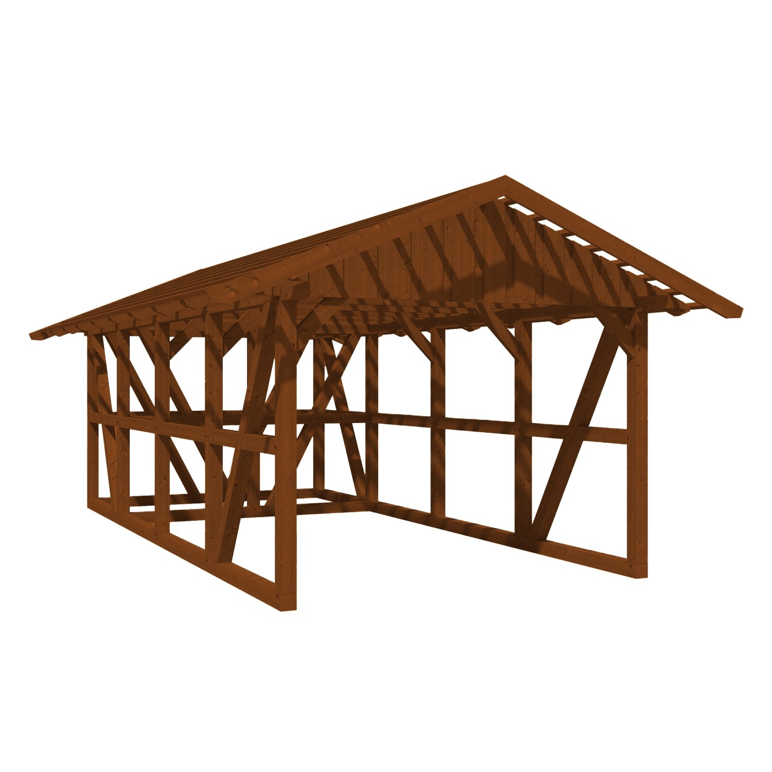 Skan Holz Carport Schwarzwald m. Dachlattung u. Abstellr. 424 x 772 cm Nuss Skan Holz Carport Schwarzwald m. Dachlattung u. Abstellr. 424 x 772 cm Nuss von Skan Holz