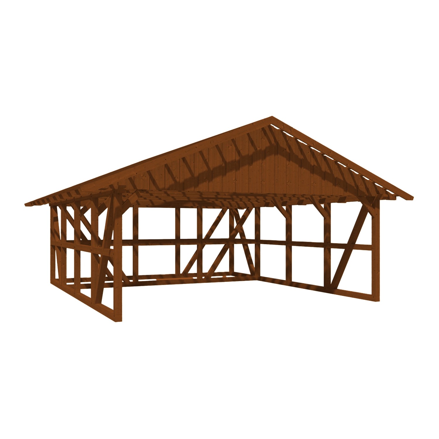 Skan Holz Carport Schwarzwald m. Dachlattung u. Abstellr. C 684 x 772 cm Nuss Skan Holz Carport Schwarzwald m. Dachlattung u. Abstellr. C 684 x 772 cm Nuss von Skan Holz