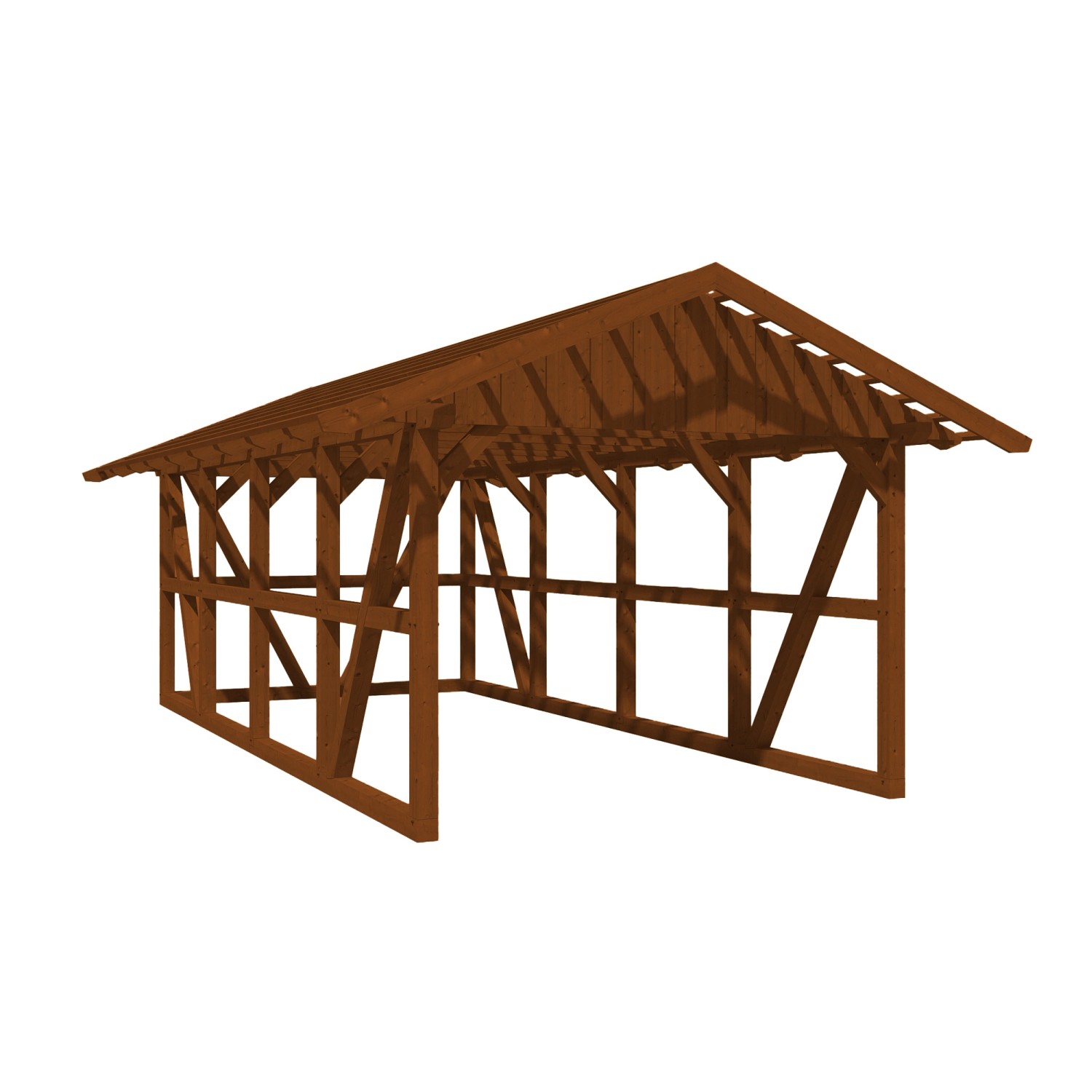 Skan Holz Carport Schwarzwald m. Dachlattung u. Rückwand 424 x 772 cm Nuss Skan Holz Carport Schwarzwald m. Dachlattung u. Rückwand 424 x 772 cm Nuss von Skan Holz