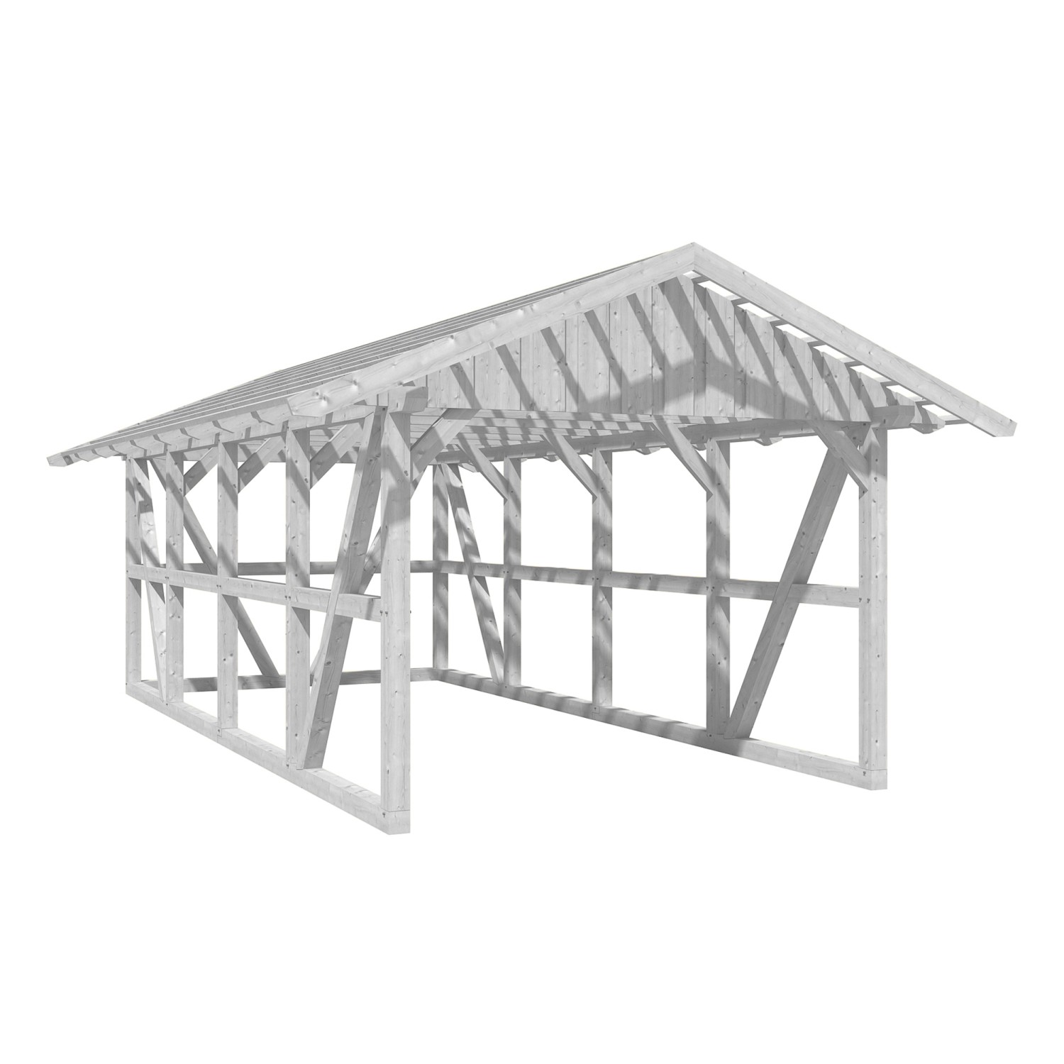 Skan Holz Carport Schwarzwald m. Dachlattung u. Rückwand 424 x 772 cm Weiß Skan Holz Carport Schwarzwald m. Dachlattung u. Rückwand 424 x 772 cm Weiß von Skan Holz