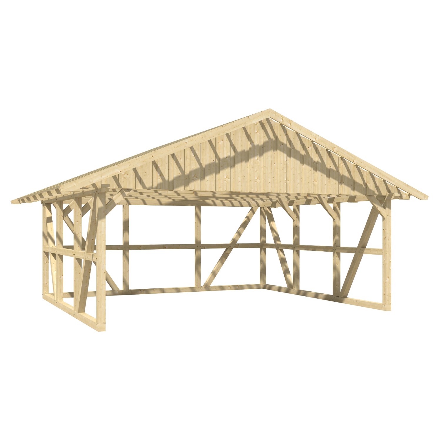 Skan Holz Carport Schwarzwald m. Dachlattung u. Rückwand 684 x 600 cm Natur Skan Holz Carport Schwarzwald m. Dachlattung u. Rückwand 684 x 600 cm Natur von Skan Holz