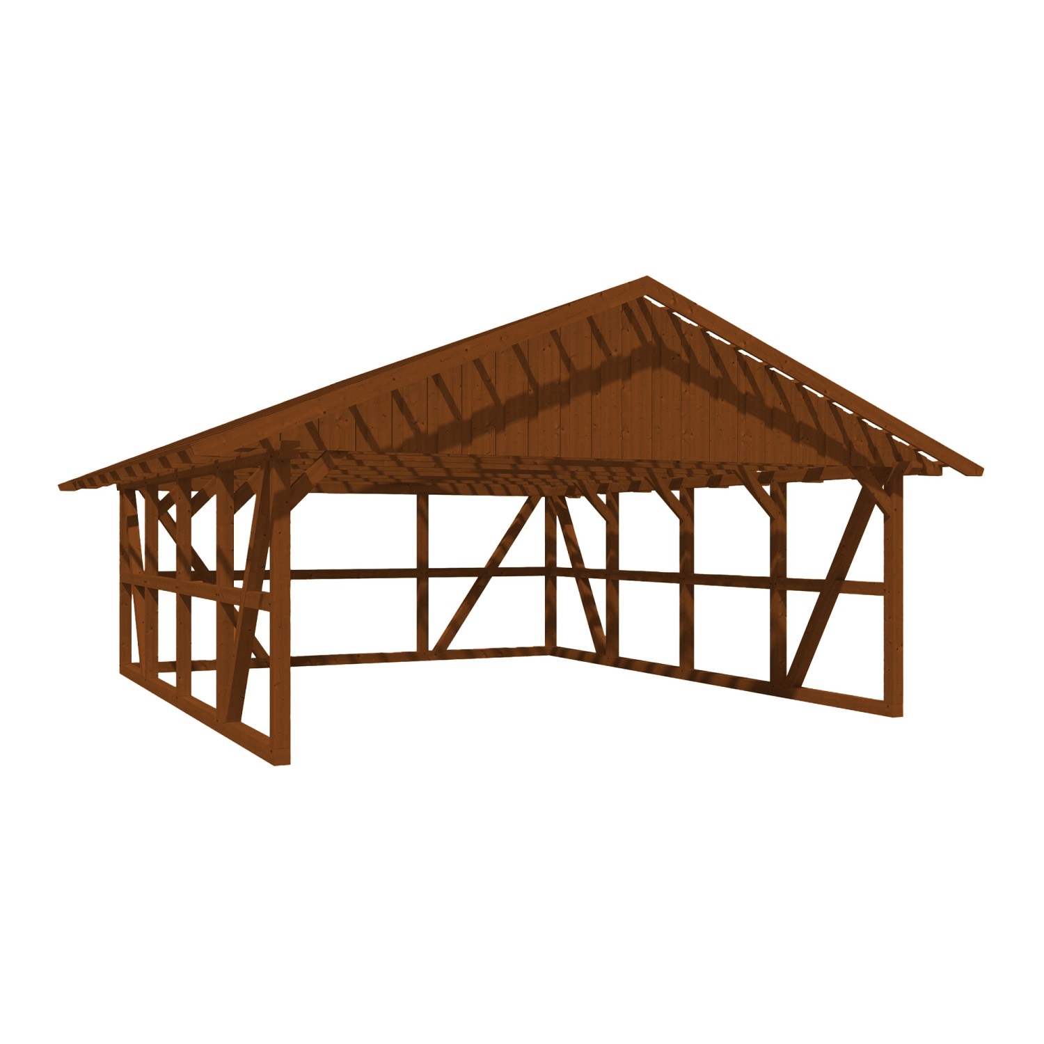 Skan Holz Carport Schwarzwald m. Dachlattung u. Rückwand 684 x 772 cm Nuss Skan Holz Carport Schwarzwald m. Dachlattung u. Rückwand 684 x 772 cm Nuss von Skan Holz