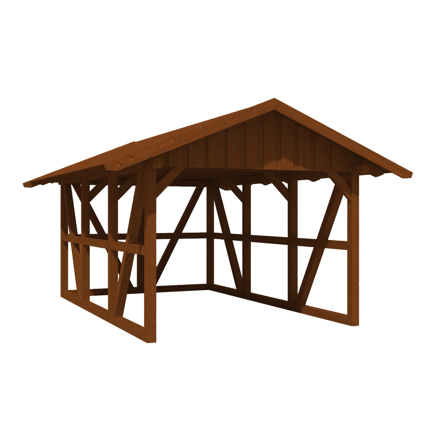 Skan Holz Carport Schwarzwald m. Dachschalung u. Rückwand 424 x 600 cm Nuss Skan Holz Carport Schwarzwald m. Dachschalung u. Rückwand 424 x 600 cm Nuss von Skan Holz