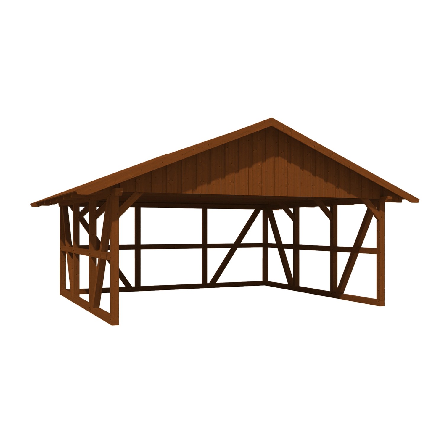 Skan Holz Carport Schwarzwald m. Dachschalung u. Rückwand 684 x 600 cm Nuss Skan Holz Carport Schwarzwald m. Dachschalung u. Rückwand 684 x 600 cm Nuss von Skan Holz