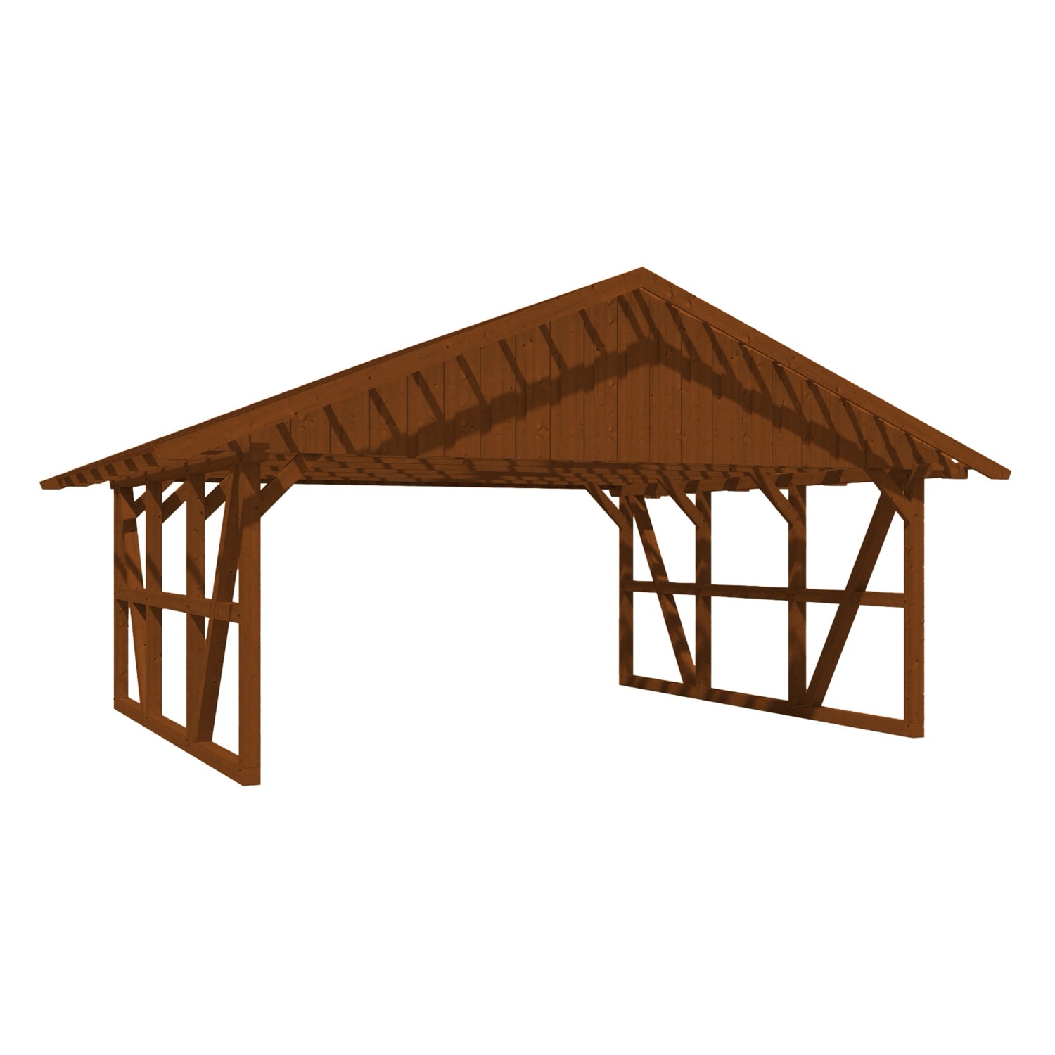 Skan Holz Carport Schwarzwald mit Dachlattung 684 x 600 cm Nuss Skan Holz Carport Schwarzwald mit Dachlattung 684 x 600 cm Nuss von Skan Holz