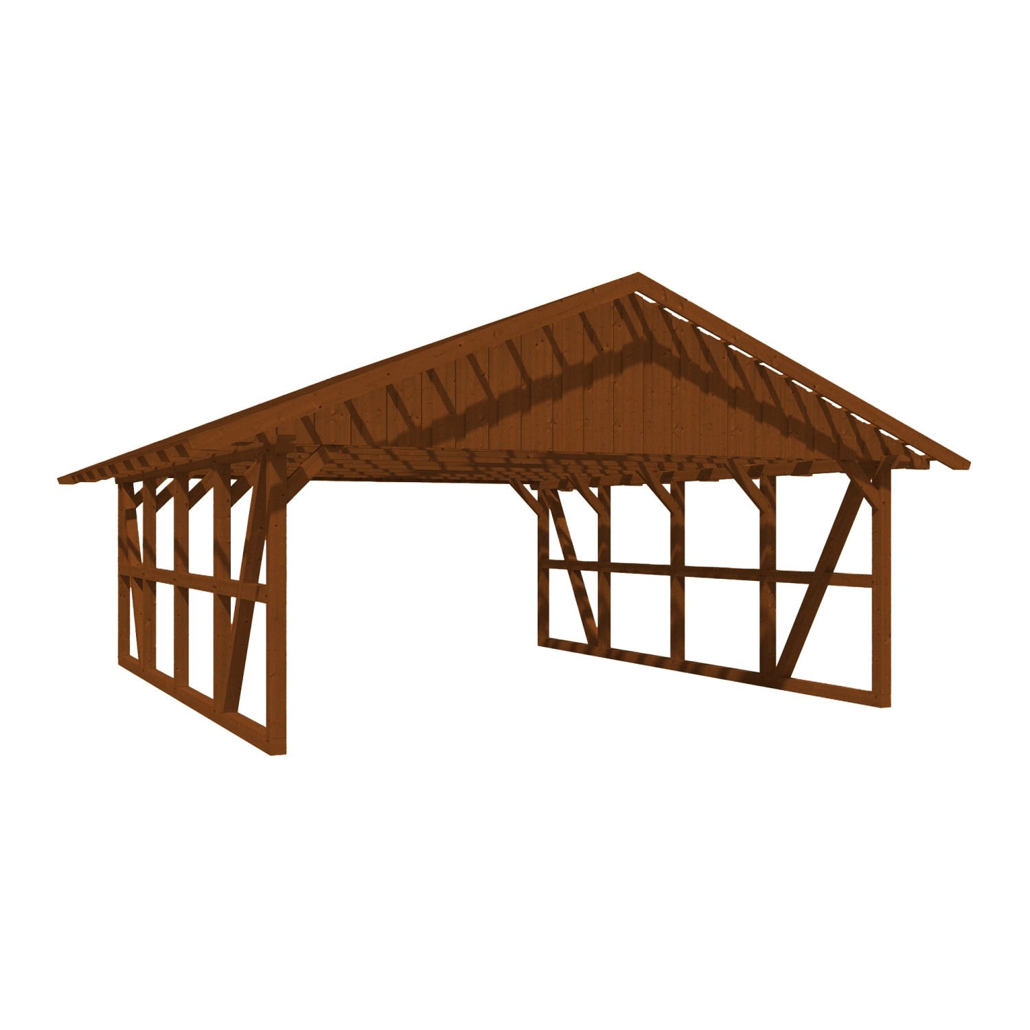 Skan Holz Carport Schwarzwald mit Dachlattung 684 x 772 cm Nuss Skan Holz Carport Schwarzwald mit Dachlattung 684 x 772 cm Nuss von Skan Holz