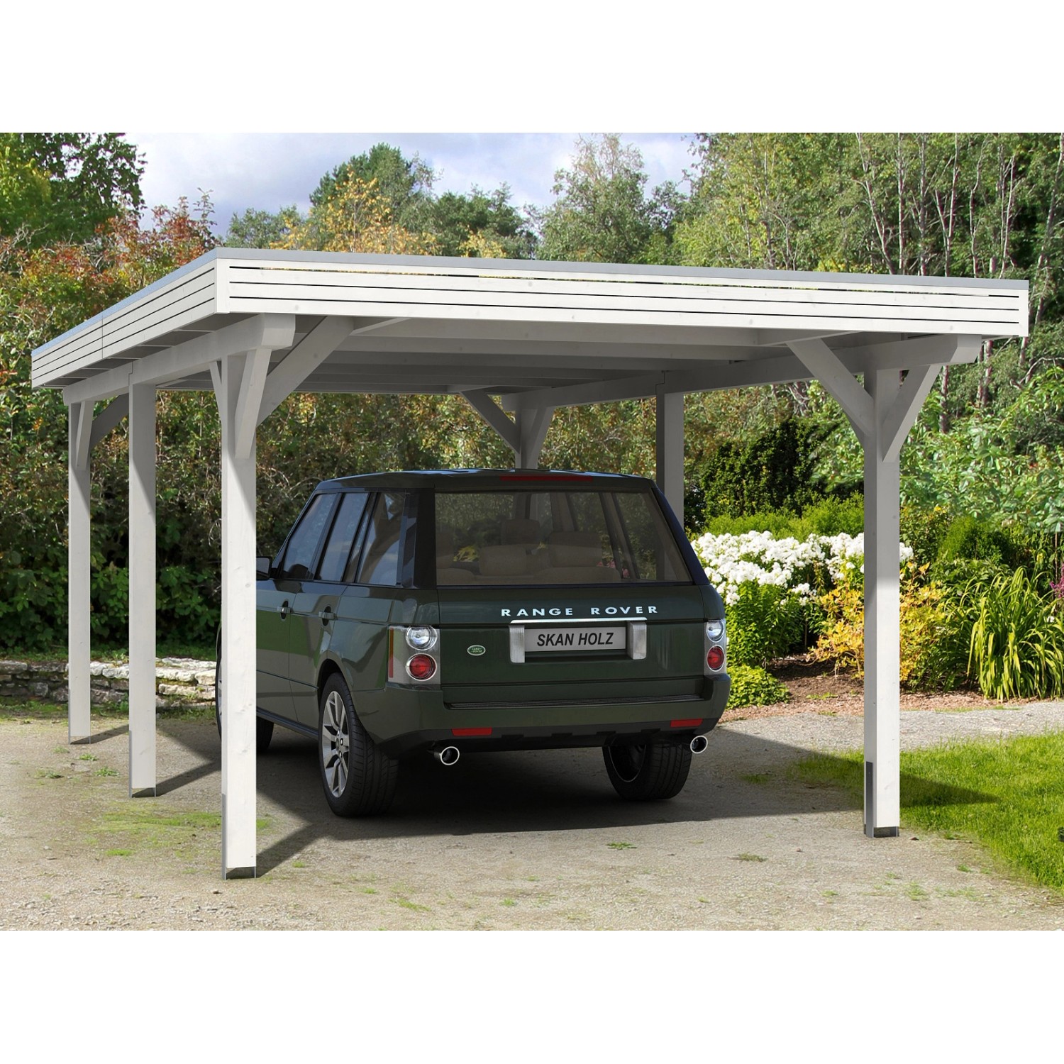 Skan Holz Carport Spessart 355 cm x 604 cm Weiß Skan Holz Carport Spessart 355 cm x 604 cm Weiß von Skan Holz