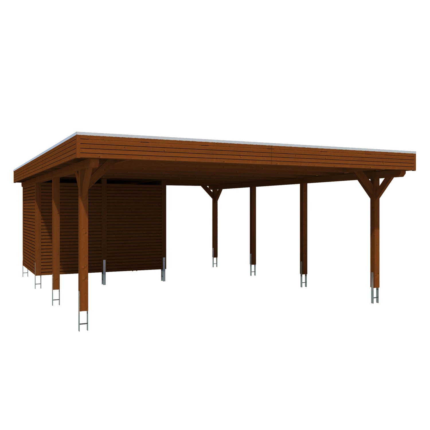 Skan Holz Carport Spessart m. Abstellr. 611 x 846 cm Nuss Skan Holz Carport Spessart m. Abstellr. 611 x 846 cm Nuss von Skan Holz