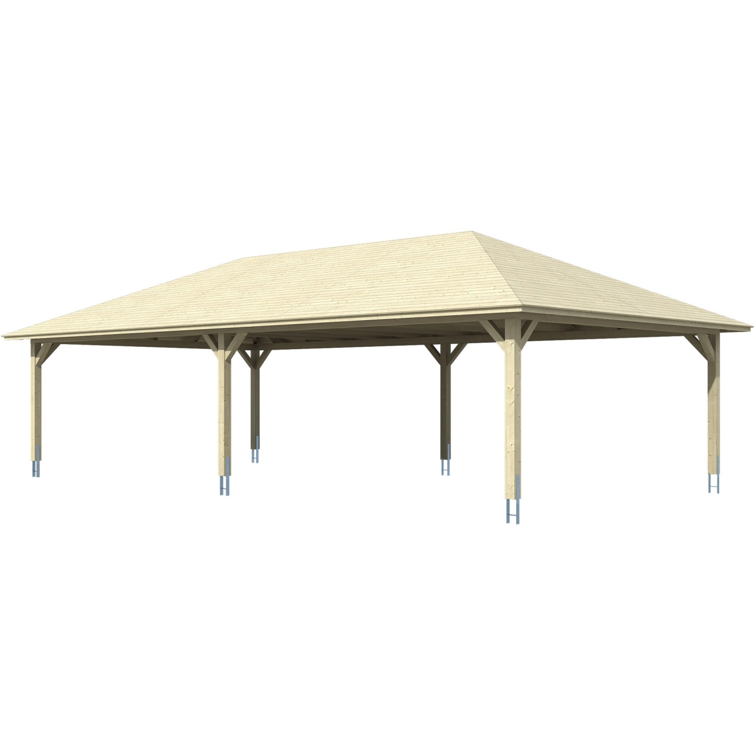 Skan Holz Carport Taunus 1176 cm x 634 cm Natur von Skan Holz