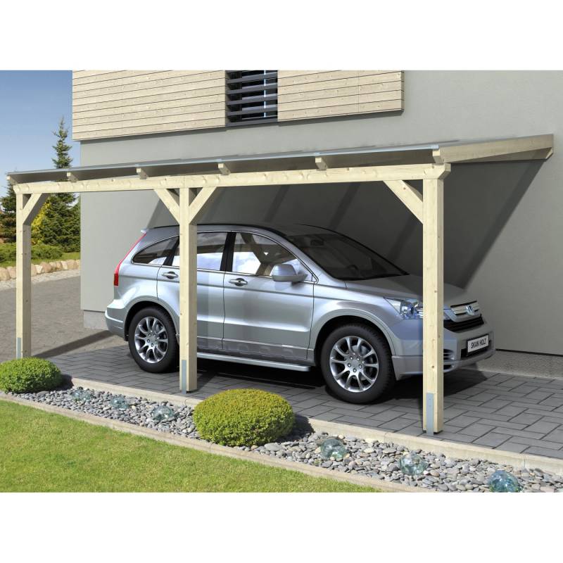 Skan Holz Carport Vogtland 300 cm x 541 cm Natur von Skan Holz