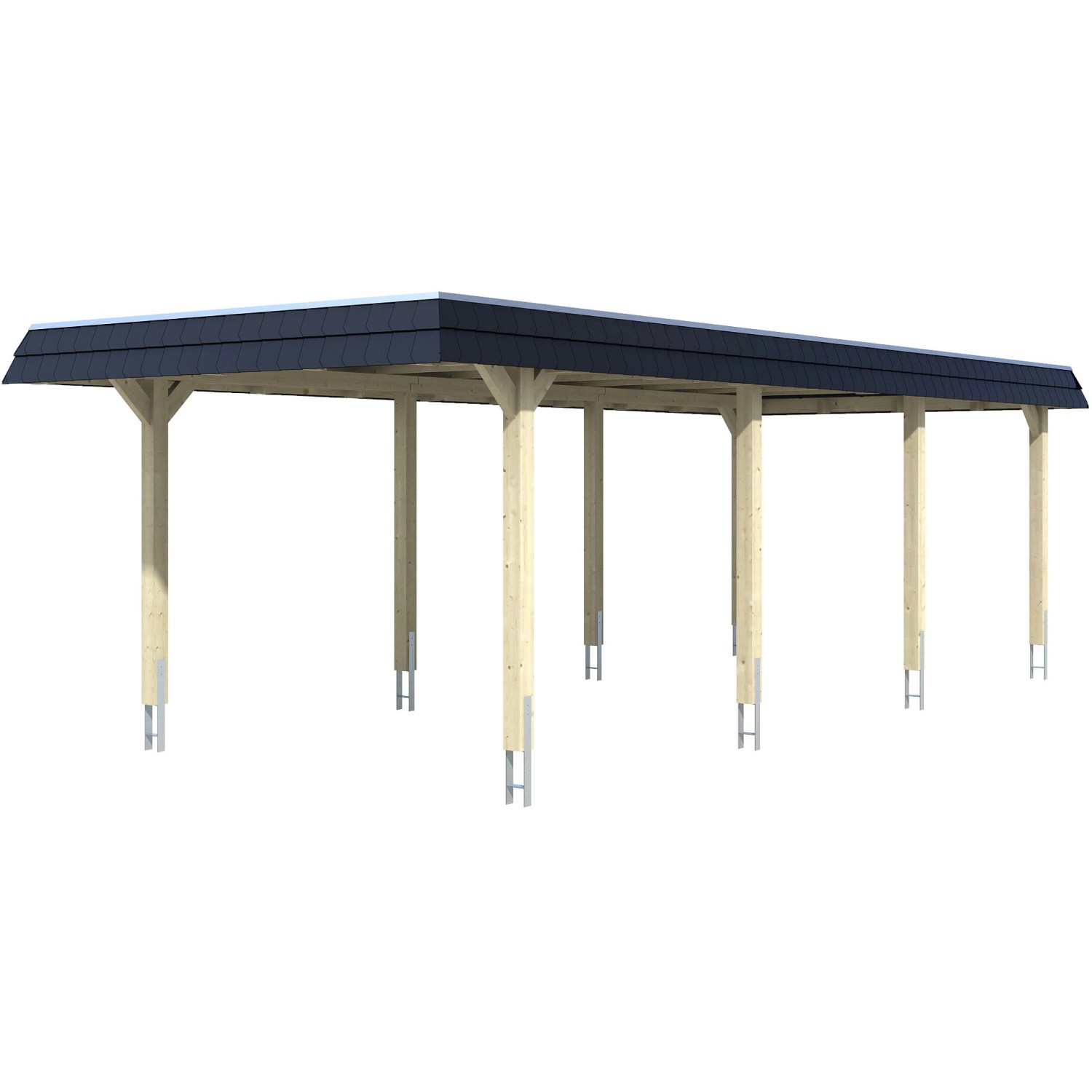 Skan Holz Carport Wendland Nussbaum 362 x 870 cm EPDM-Dach Blende Schwarz Skan Holz Carport Wendland Nussbaum 362 x 870 cm EPDM-Dach Blende Schwarz von Skan Holz