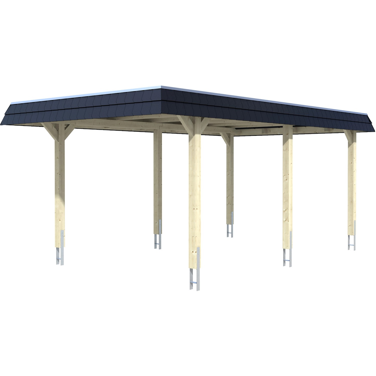 Skan Holz Carport Wendland Weiß 362 x 628 cm Alu-Dach Blende Schwarz Skan Holz Carport Wendland Weiß 362 x 628 cm Alu-Dach Blende Schwarz von Skan Holz