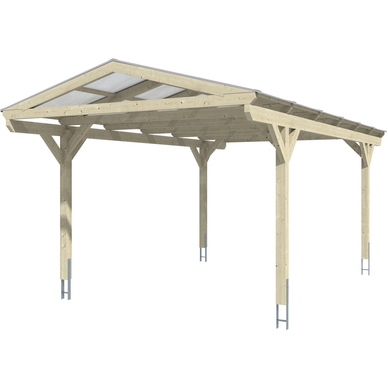 Skan Holz Carport Westerwald Nussbaum 362 x 648 cm Skan Holz Carport Westerwald Nussbaum 362 x 648 cm von Skan Holz