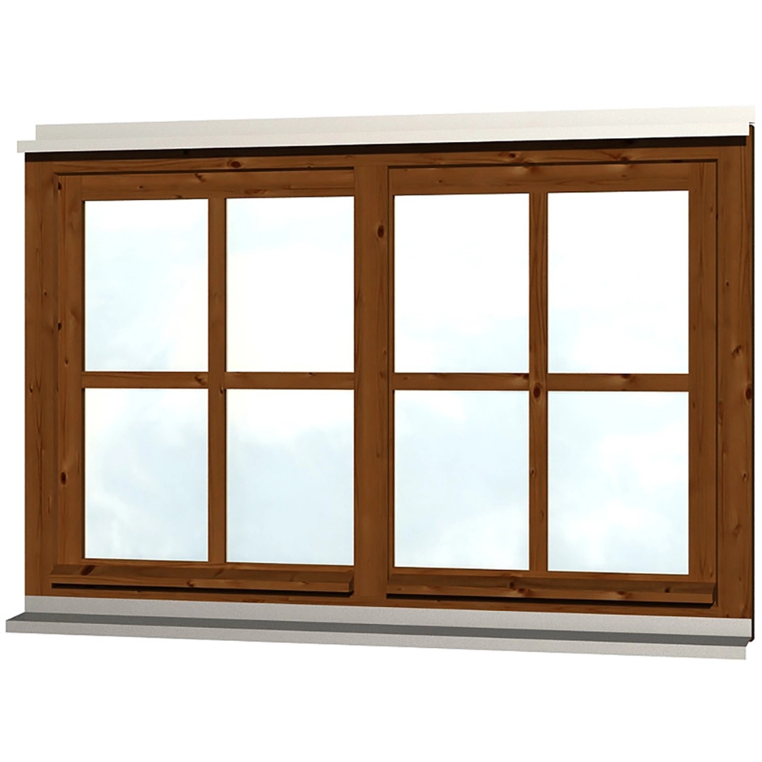 Skan Holz Doppelfenster Rahmenaußenmaß. 132,4 x 82,1 cm Nussbaum Skan Holz Doppelfenster Rahmenaußenmaß. 132,4 x 82,1 cm Nussbaum von Skan Holz