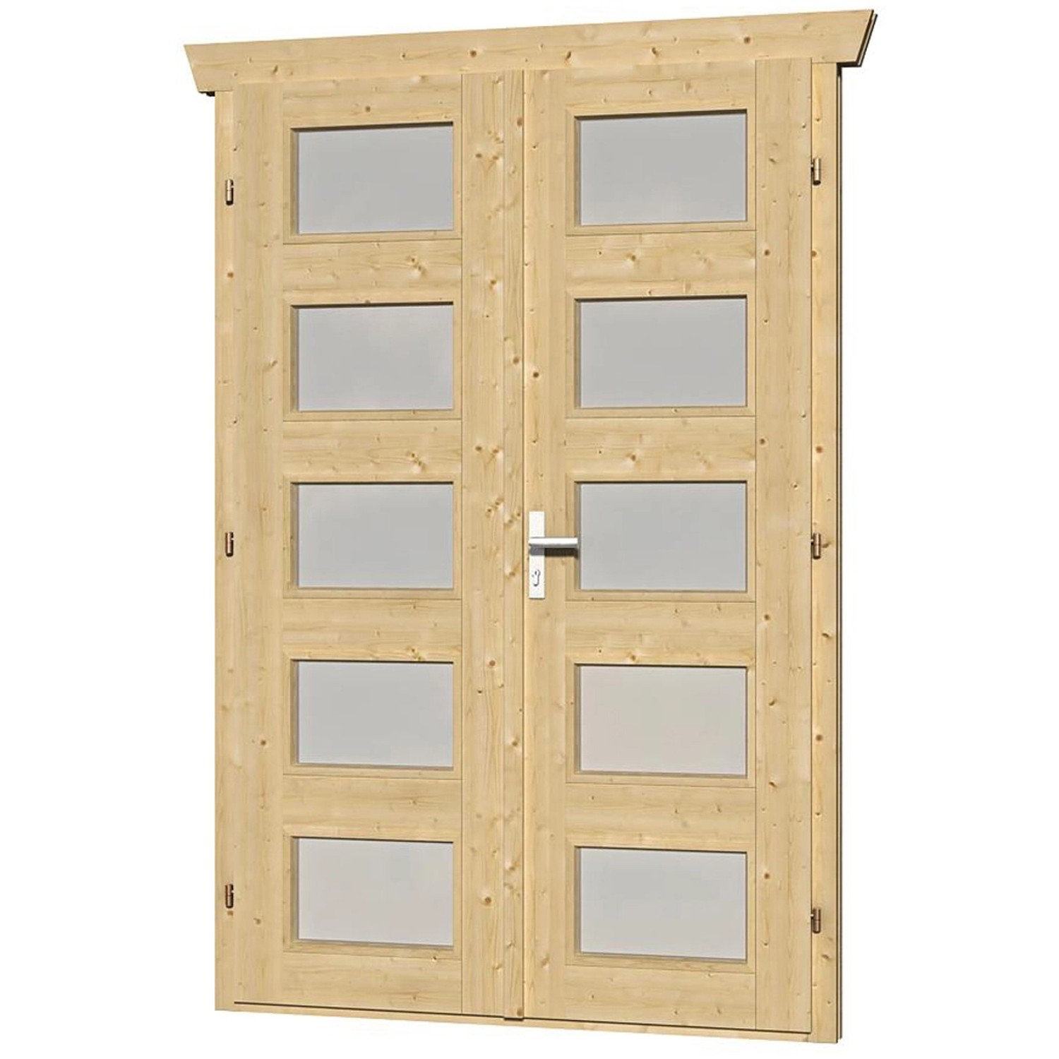 Skan Holz Doppeltür BxH 123,4 x 19,3 cm mit Milchglas für 28 mm Häuser von Skan Holz
