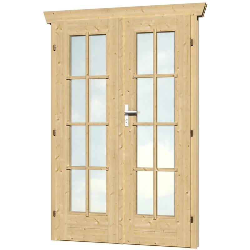 Skan Holz Doppeltür BxH 123,4 x 19,3 cm vollverglast für 28 mm Häuser von Skan Holz