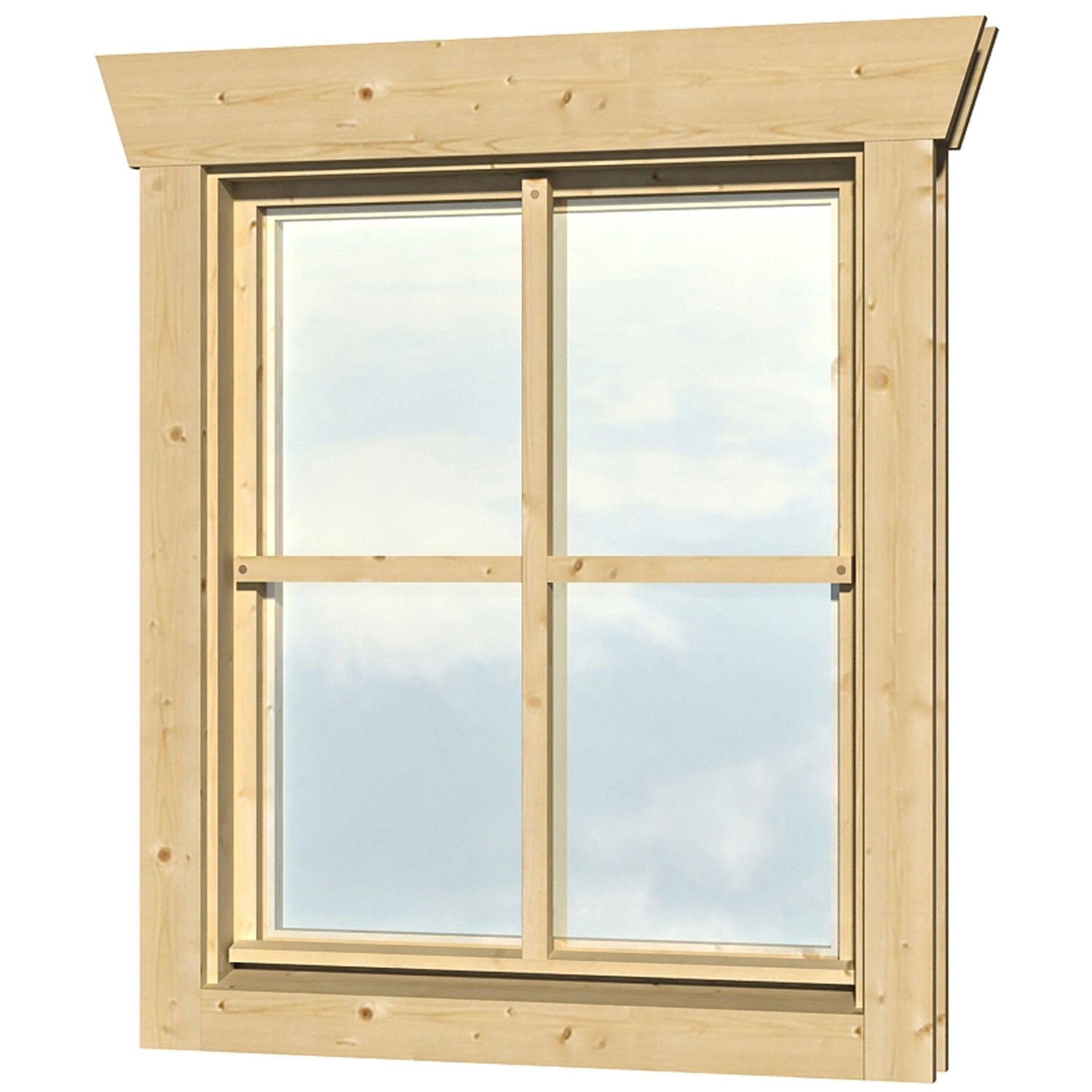 Skan Holz Einzelfenster BxH 57,5 x 70,5 cm Anschlag links für 28 mm Häuser von Skan Holz
