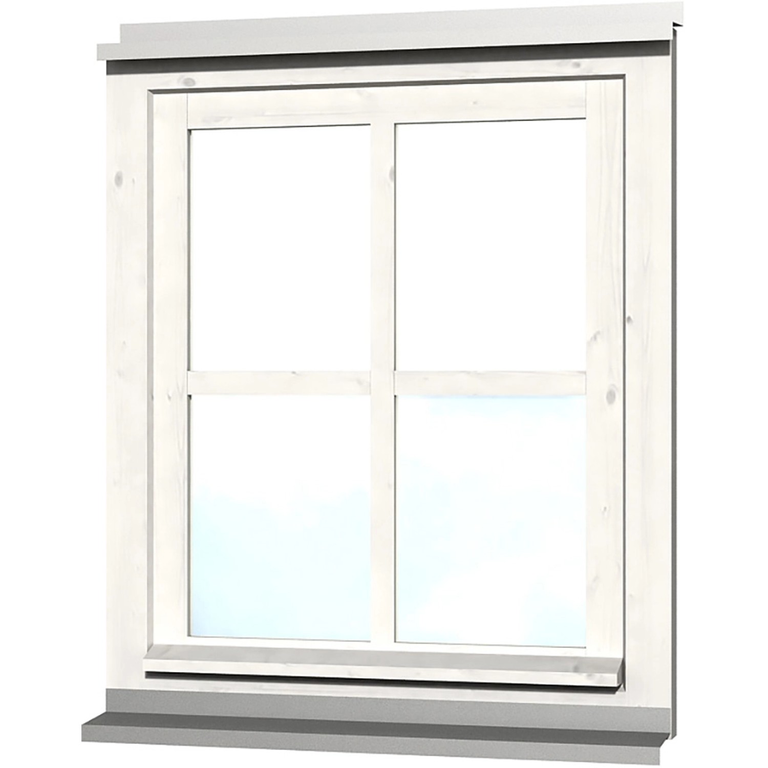 Skan Holz Einzelfenster Rahmenaußenmaß 69,1 x 82,1 cm Weiß von Skan Holz