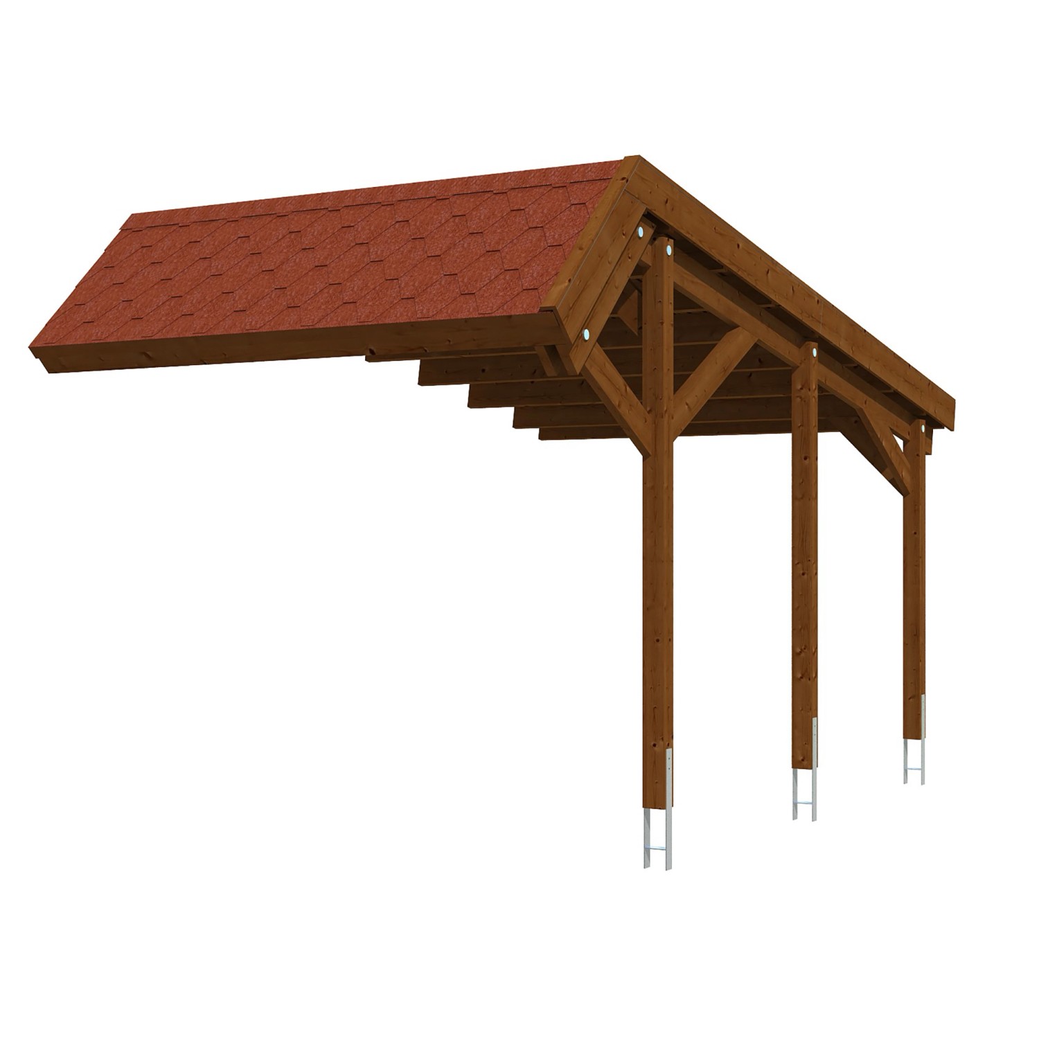 Skan Holz Erweiterung für Carport Harz m. roten Schindeln 303 x 560 cm Nuss Skan Holz Erweiterung für Carport Harz m. roten Schindeln 303 x 560 cm Nuss von Skan Holz