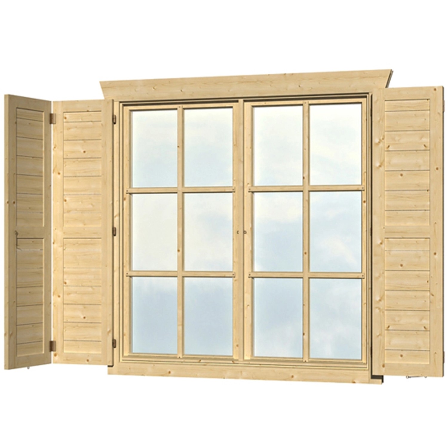 Skan Holz Fensterläden für Doppelfenster für 28-DF-02 und 45-DF-04 von Skan Holz