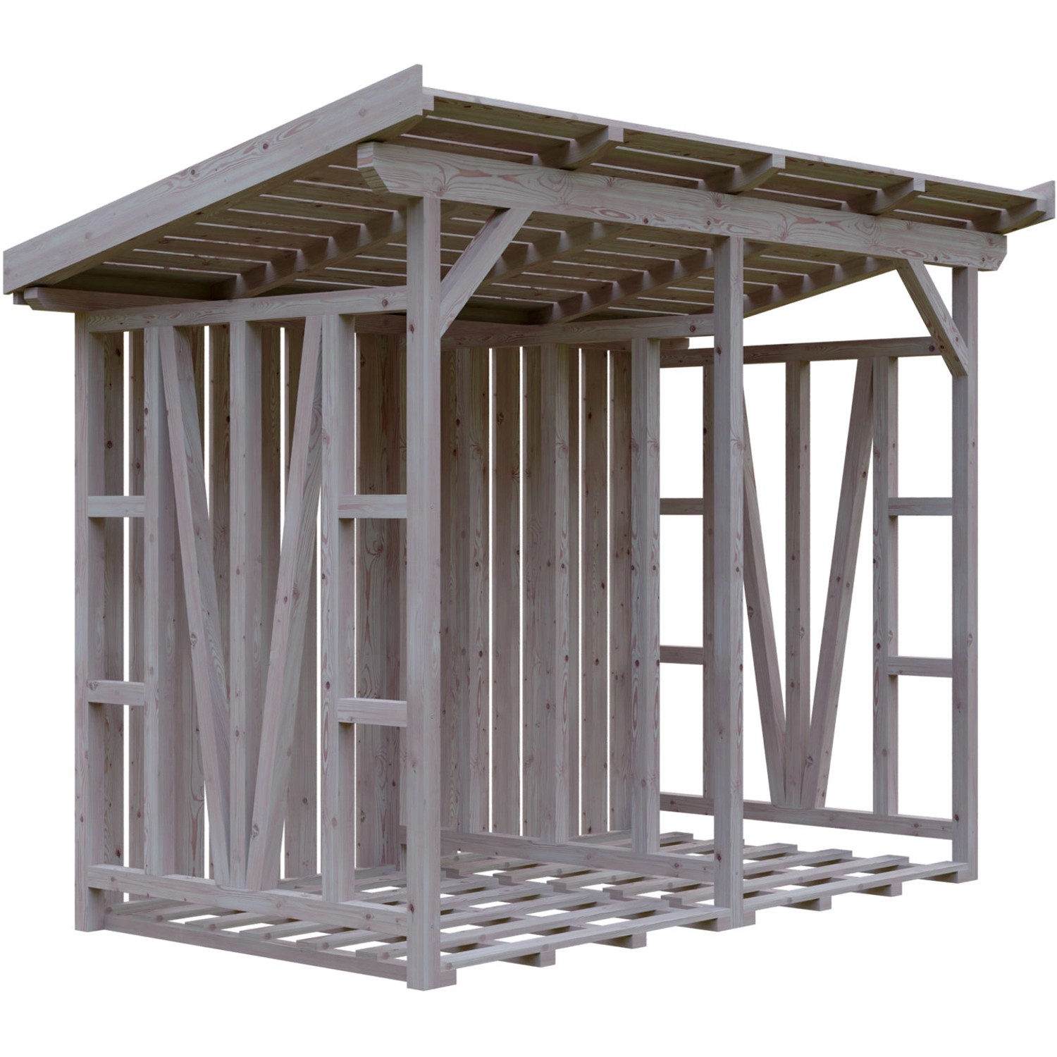 Skan Holz Holzunterstand Max 1 300 cm x 160 cm Natur Skan Holz Holzunterstand Max 1 300 cm x 160 cm Natur von Skan Holz