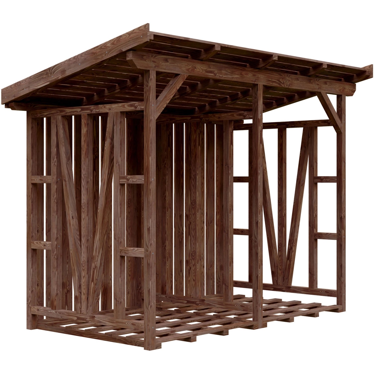 Skan Holz Holzunterstand Max 1 300 cm x 160 cm Nussbaum Skan Holz Holzunterstand Max 1 300 cm x 160 cm Nussbaum von Skan Holz