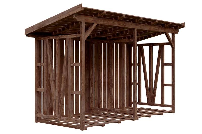 Skan Holz Holzunterstand Max 2 nussbaum von Skan Holz