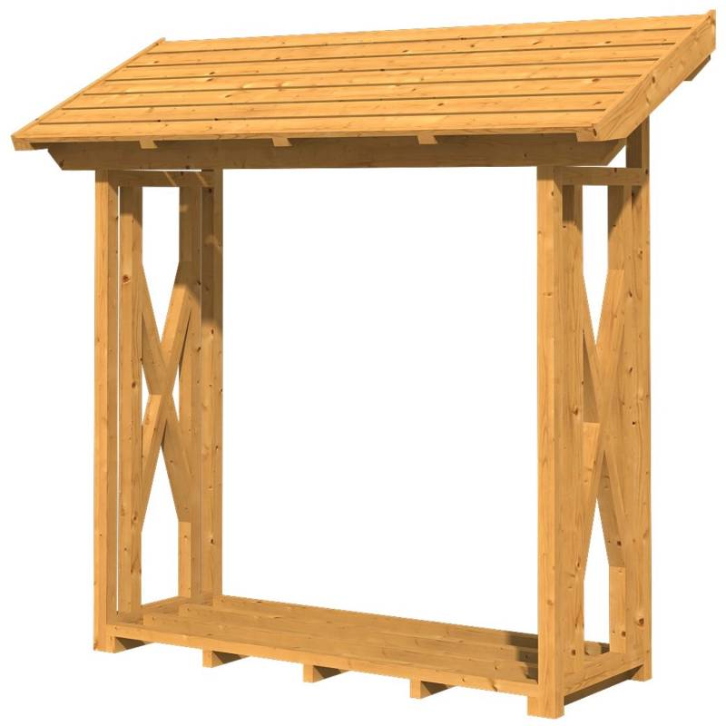 Skan Holz Holzunterstand Paul 1 240 x 88 cm  Natur von Skan Holz