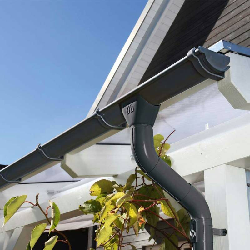 Skan Holz Metall Regenrinnen-Set für Pavillon Orleans-Orleans Gr. 1 (656 x 374 cm) von Skan Holz