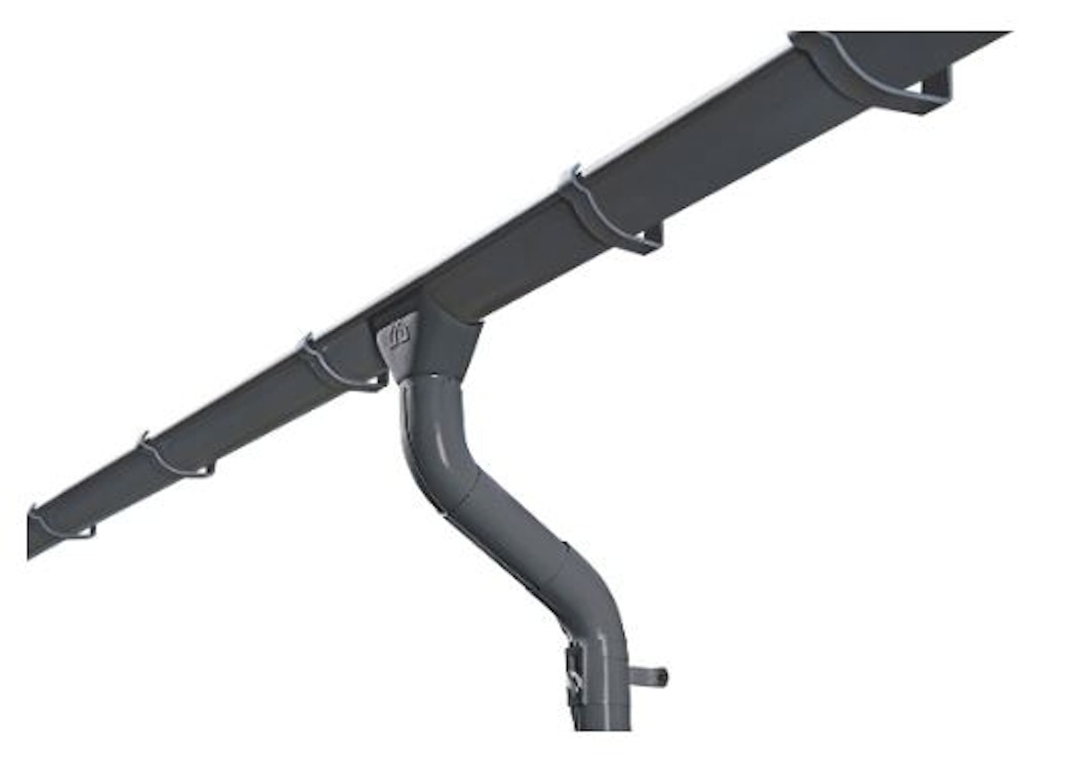 Skan Holz Metall Regenrinnen für Satteldach-Carports-812 cm (2er-Set)-anthrazit von Skan Holz