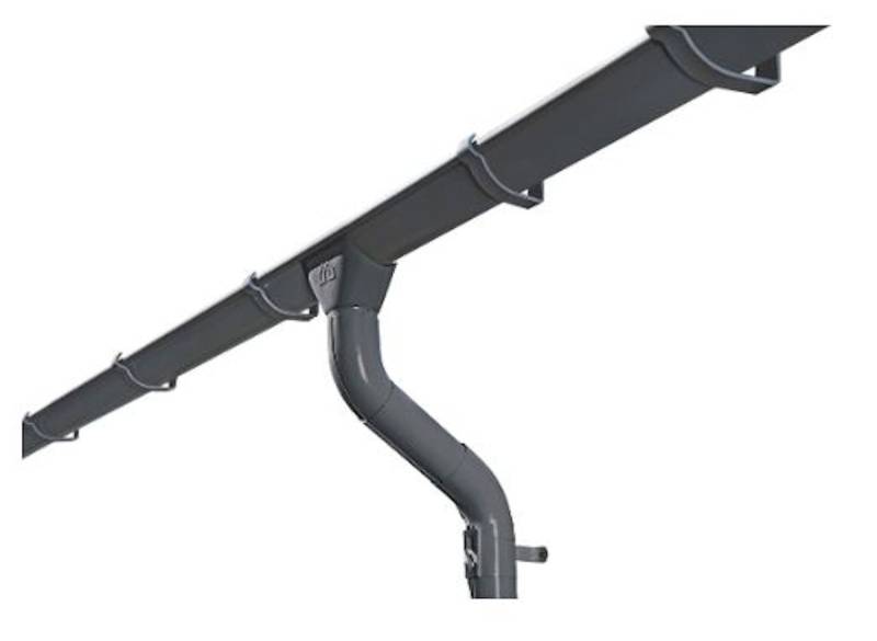 Skan Holz Metall Regenrinnen für Satteldach-Carports-812 cm (2er-Set)-anthrazit von Skan Holz