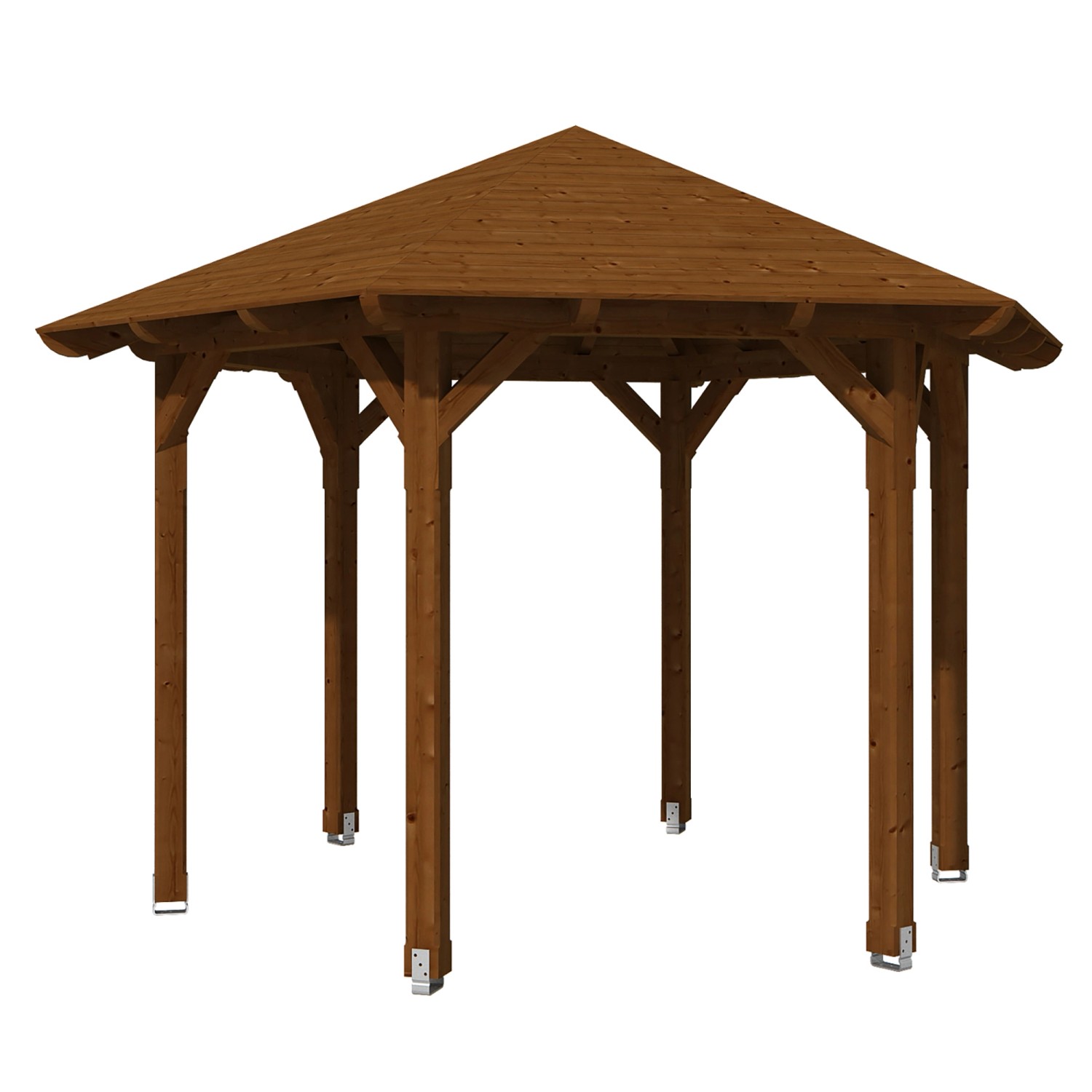 Skan Holz Pavillon Colmar 2 aus Douglasie Ø 420 cm Nuss Skan Holz Pavillon Colmar 2 aus Douglasie Ø 420 cm Nuss von Skan Holz