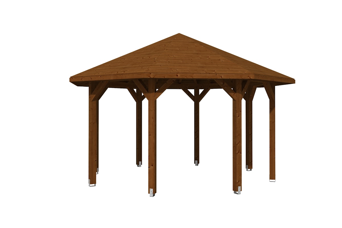 Skan Holz Pavillon Nice-Größe 2-nussbaum von Skan Holz