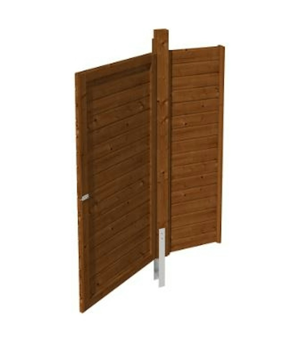 Skan Holz Seitenwand für Carports - Profilschalung-inkl. Tür-nussbaum 2 Skan Holz Seitenwand für Carports - Profilschalung-inkl. Tür-nussbaum 2 von Skan Holz