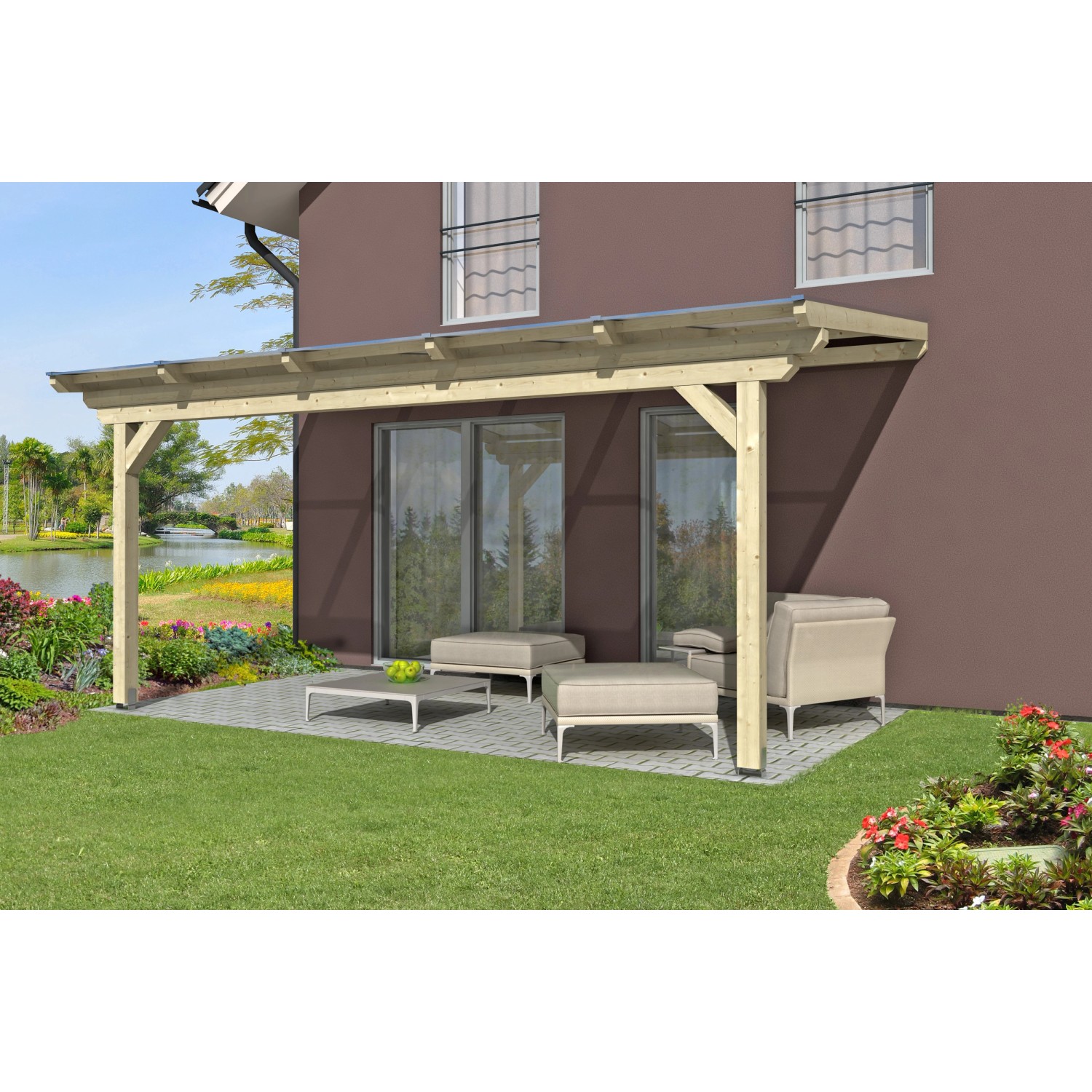 Skan Holz Terrassenüberdachung Ancona 541 cm x 250 cm Skan Holz Terrassenüberdachung Ancona 541 cm x 250 cm von Skan Holz