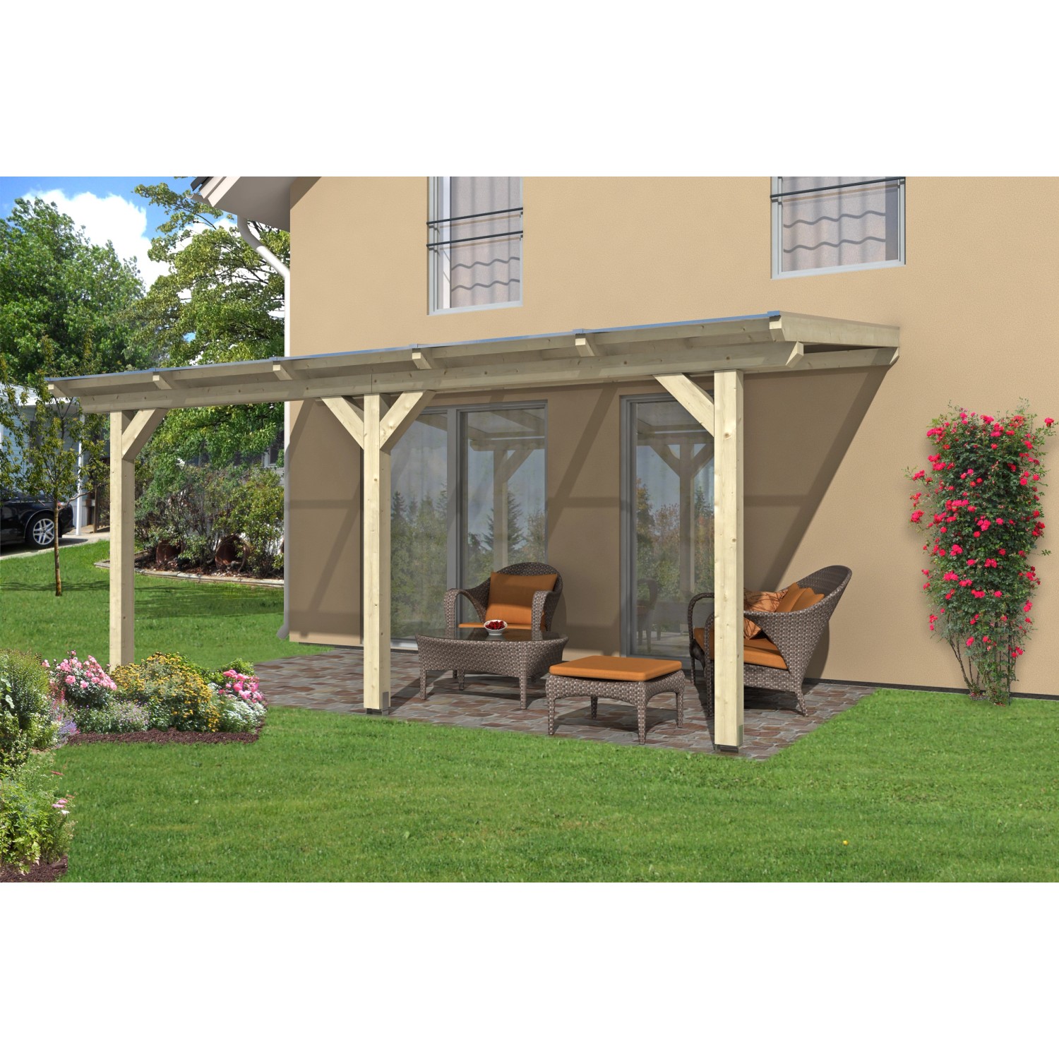 Skan Holz Terrassenüberdachung Andria 541 cm x 350 cm Skan Holz Terrassenüberdachung Andria 541 cm x 350 cm von Skan Holz