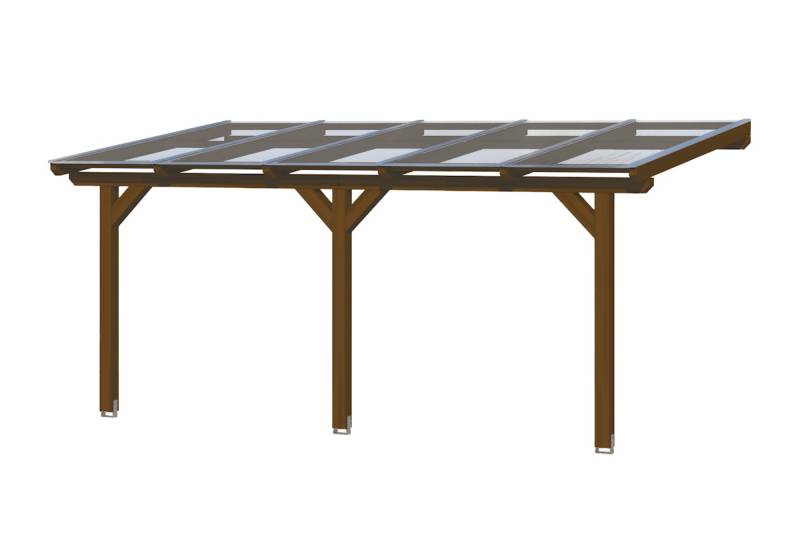 Skan Holz Terrassenüberdachung Bormio - Leimholz B 541 x T 350 cm (Größe 7) nussbaum von Skan Holz