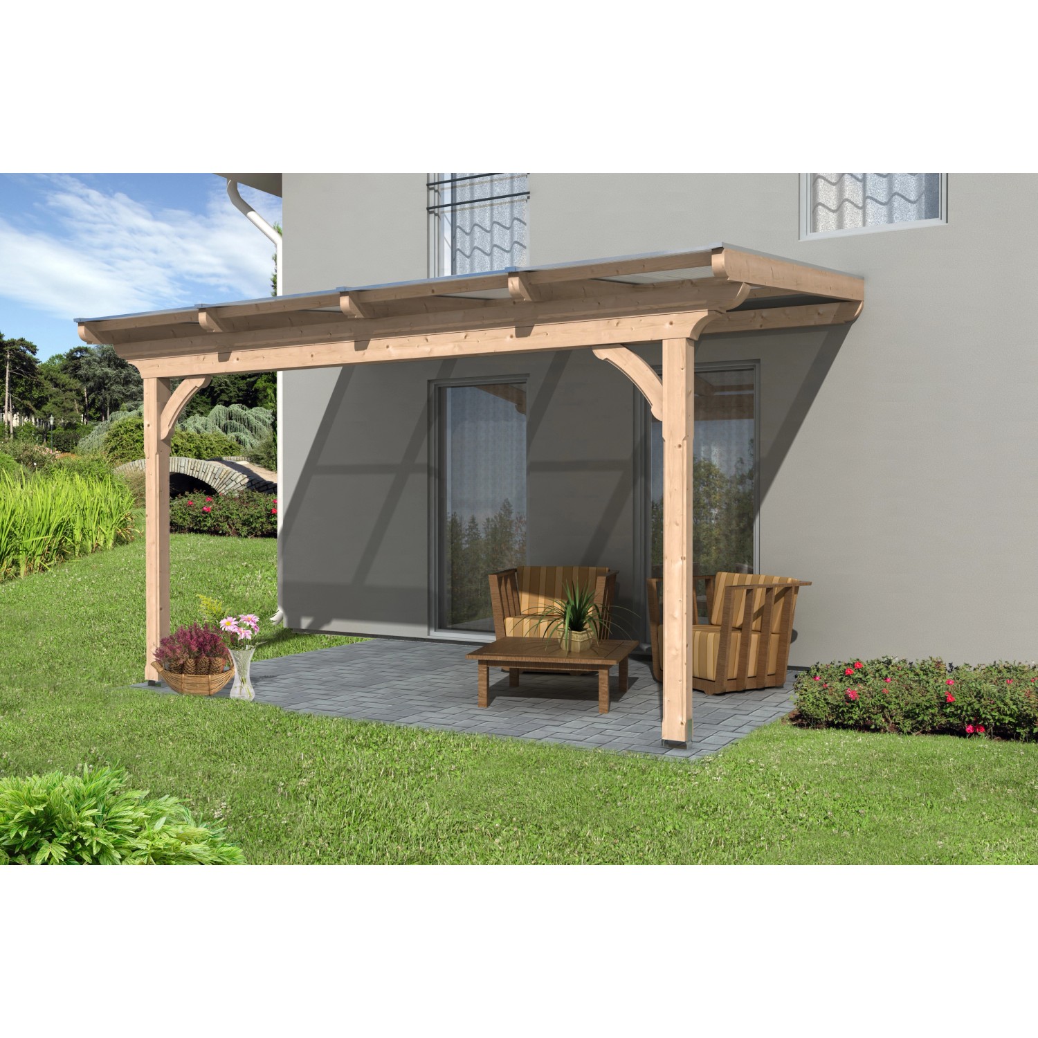 Skan Holz Terrassenüberdachung Ravenna 434 cm x 300 cm Skan Holz Terrassenüberdachung Ravenna 434 cm x 300 cm von Skan Holz